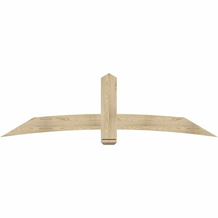 Ekena Millwork Bellingham Rough Sawn Timber Gable Bracket, Douglas Fir, 84"W x 24"H x 2"D x 6"F, 7/12 Pitch GBW084X24X0206BEL00RDF